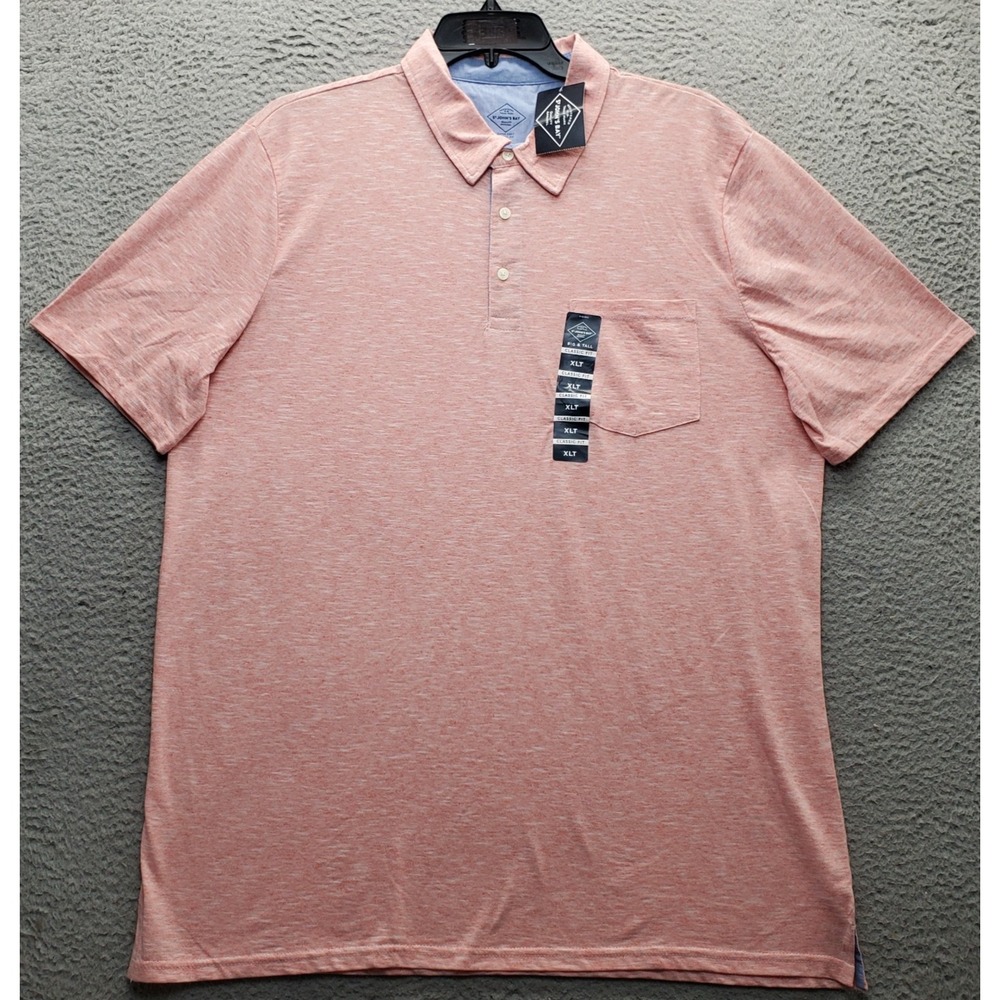 St. John's Bay Golf Performance Polo Shirt Mens XLT Multi Super Soft Classic Fit